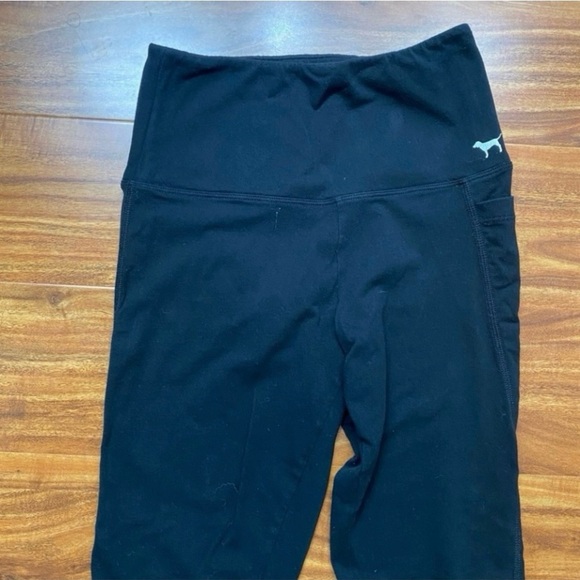 Pink Victoria's Secret Yoga Womens Black Soft High Waist Cutout Leggings Size XS - Picture 4 of 16